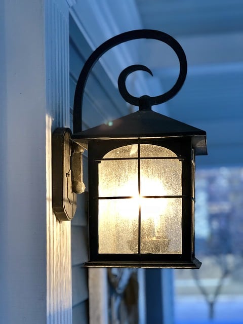 Glowing porch light